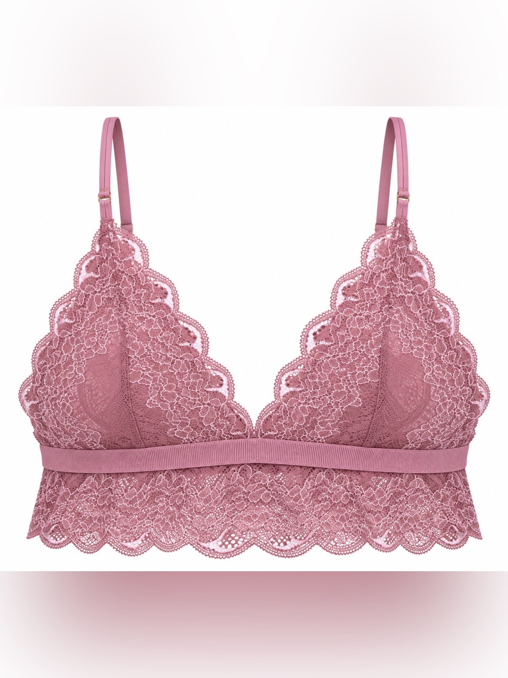 Madewell Medium Lace Dainty Bralette Mauve